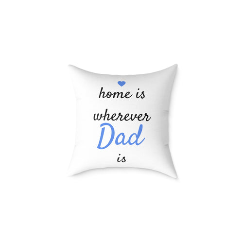 Personalized Throw Pillow – Home Is Wherever [Name] Is (Blue)