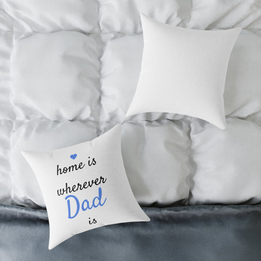 Personalized Throw Pillow – Home Is Wherever [Name] Is (Blue)