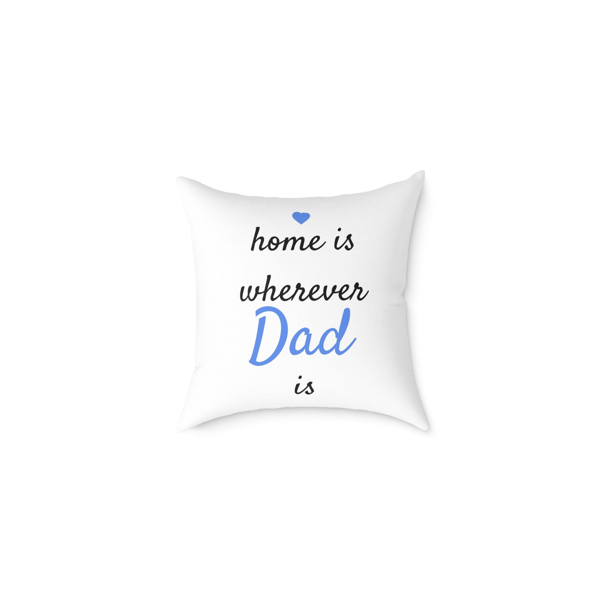 Personalized Throw Pillow – Home Is Wherever [Name] Is (Blue)