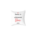 Personalized Throw Pillow – Home Is Wherever [Name] Is (Pink)