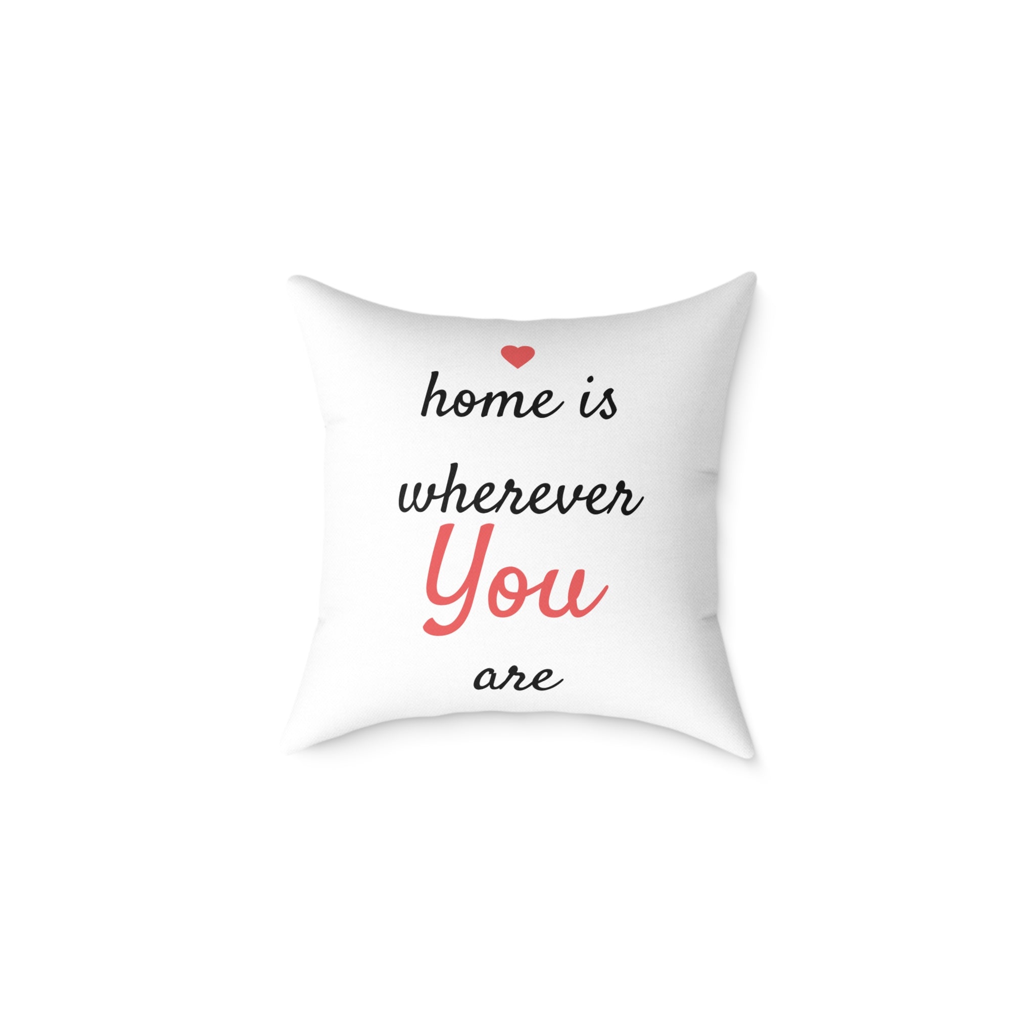 Personalized Throw Pillow – Home Is Wherever [Name] Is (Pink)